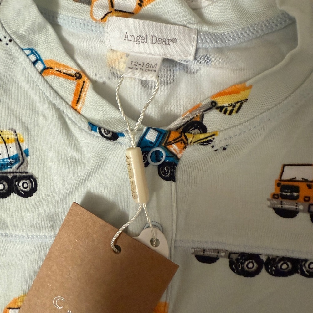 Angel Dear Construction Trucks Kids romper NWT - Picture 3 of 3